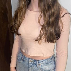long sleeve crop top